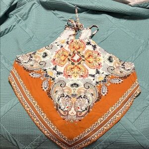 SHEIN Curve Elegant Paisley Top